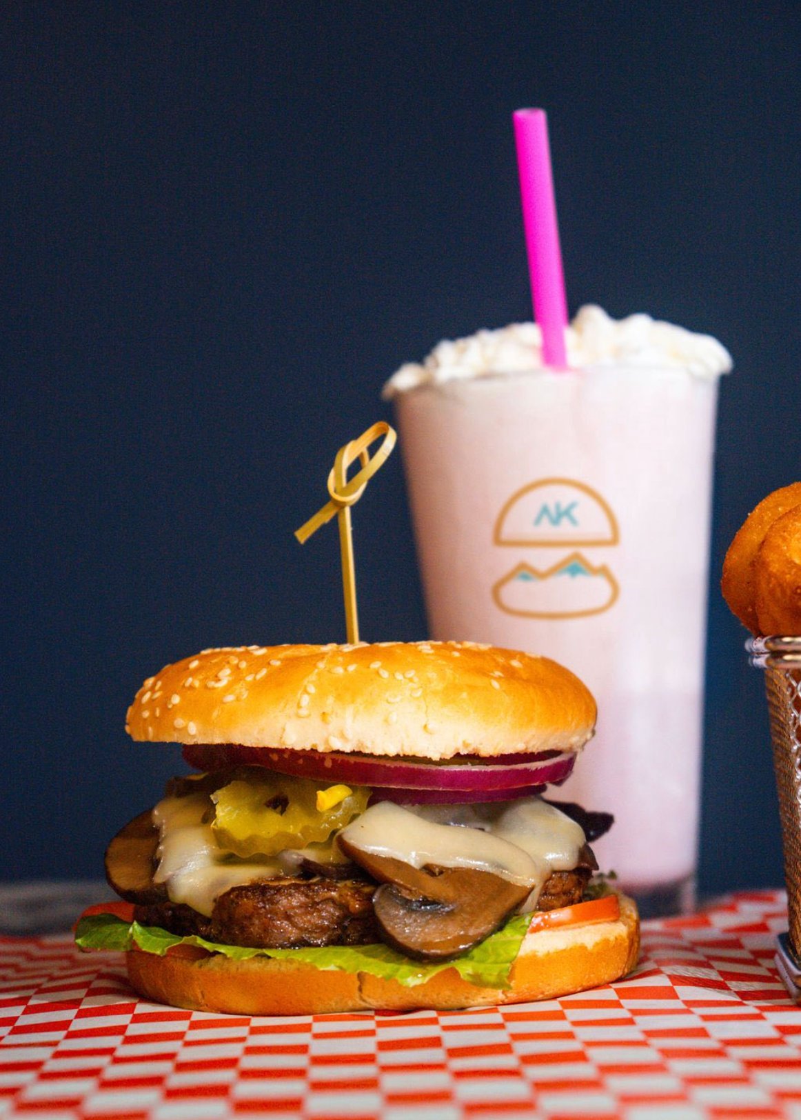 Mushroom Swiss burger